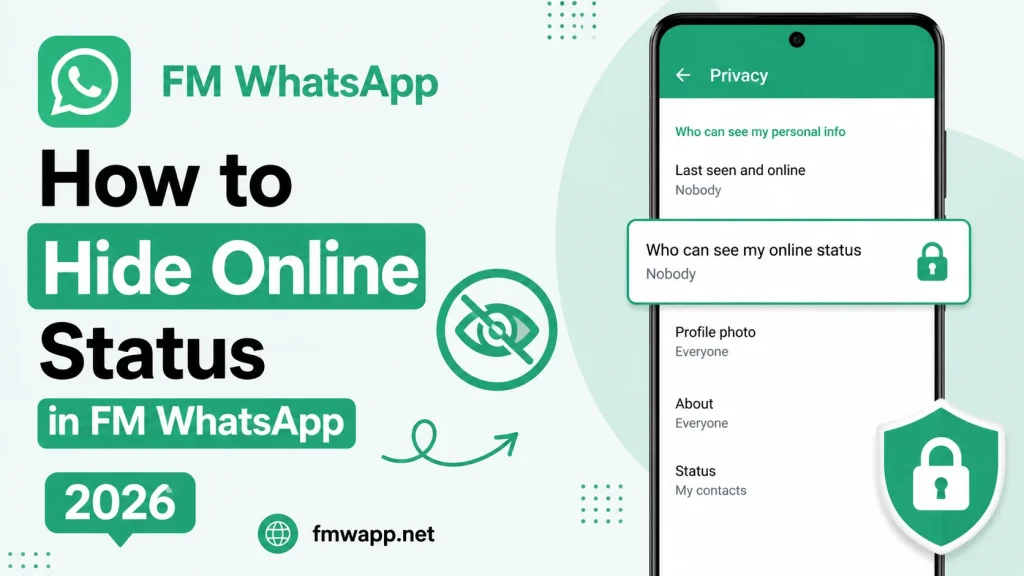 How to Hide Online Status in FM WhatsApp 2026
